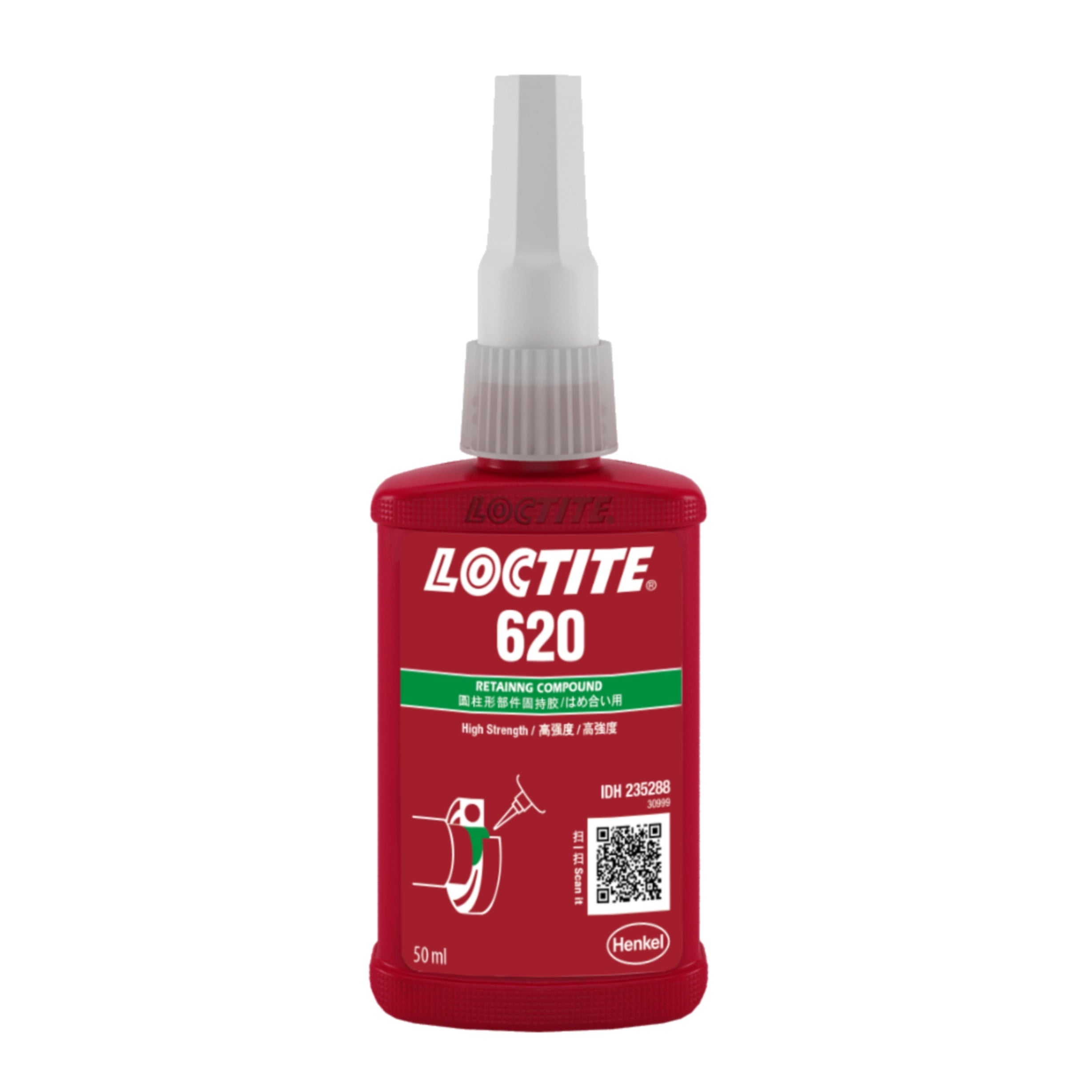 Loctite 620 high strength and high temperature resistant retaining adhesive green-Materiomart	
