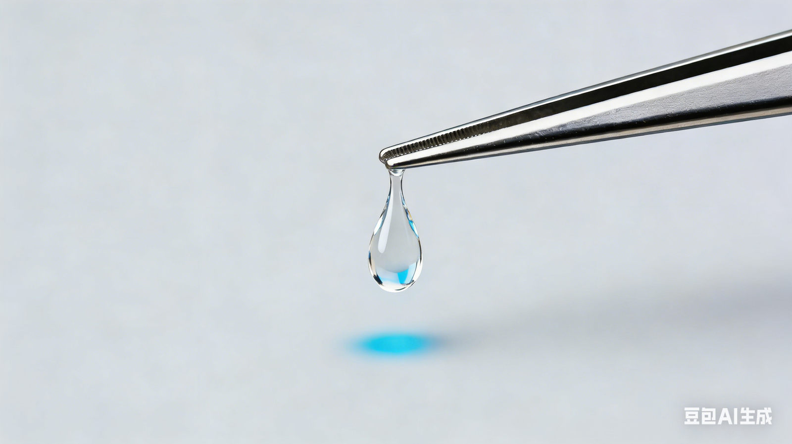 Adhesive dispensed from a fine tip onto a component during electronics assembly.