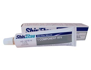 Shin-Etsu KE3475W one-component RTV sealant for coating circuit boards and electronic components, white
