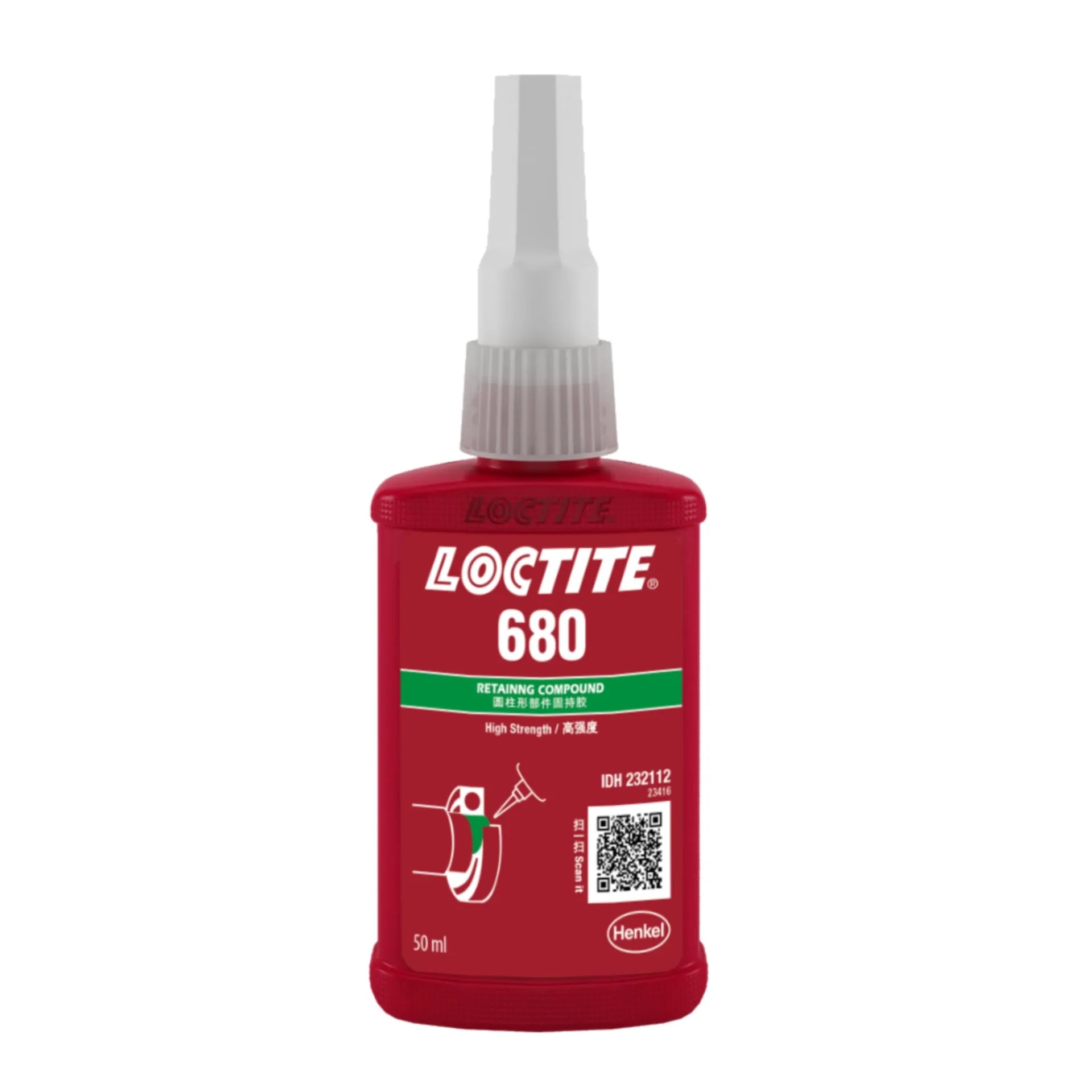 Loctite 680 high strength low viscosity retaining adhesive green-Materiomart	