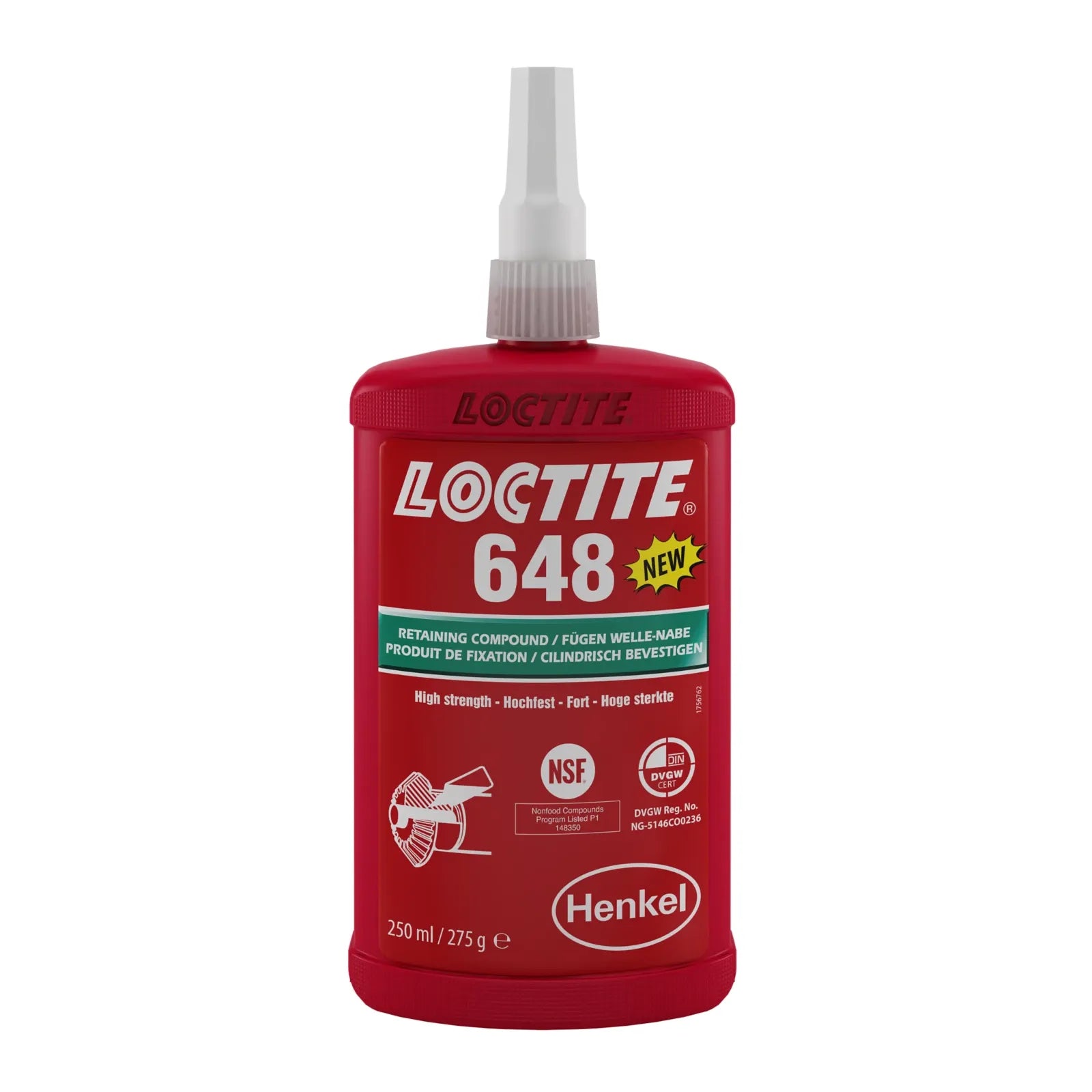 Loctite 648 high strength and high temperature resistant retaining adhesive green-Materiomart	